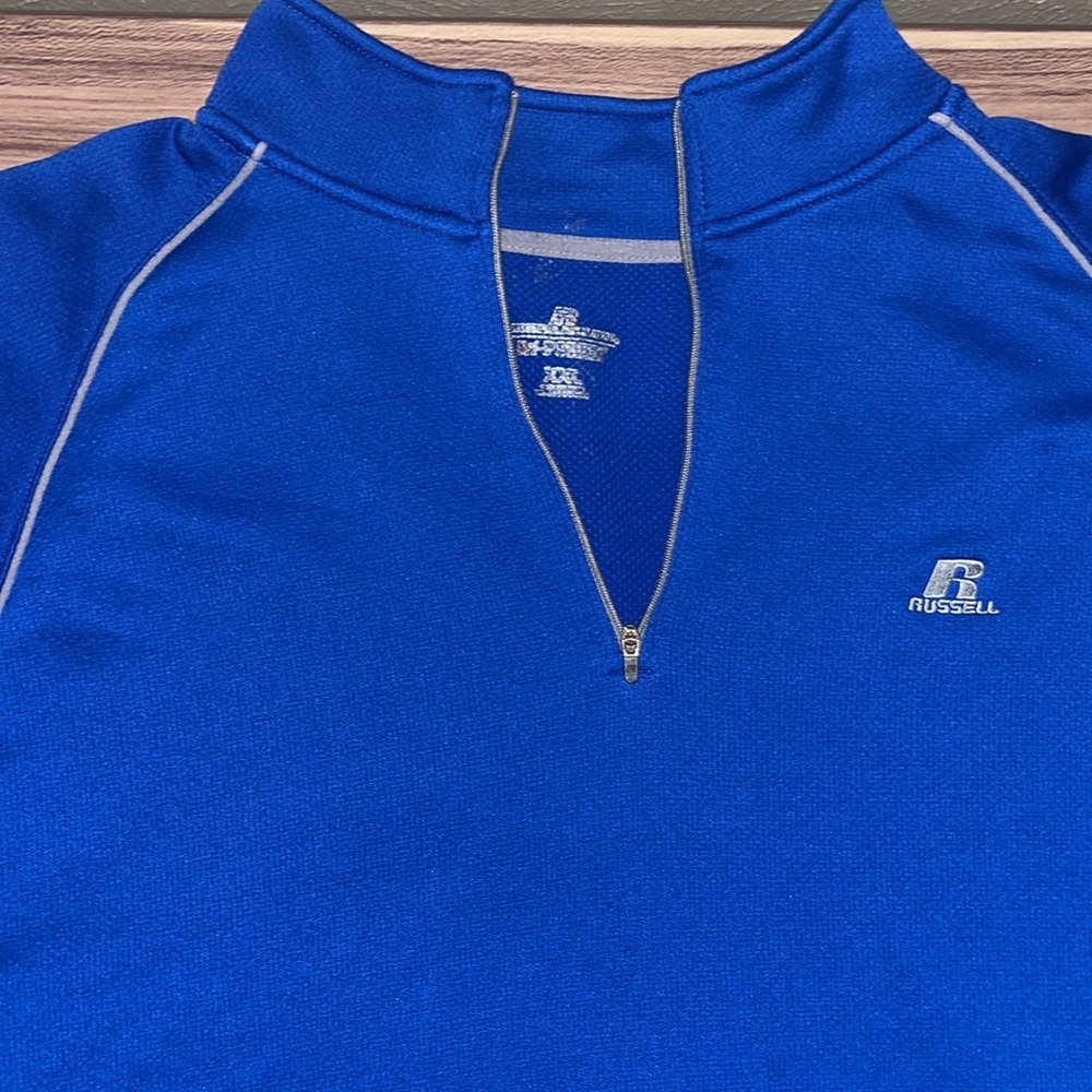 Russell long sleeve blue zip up